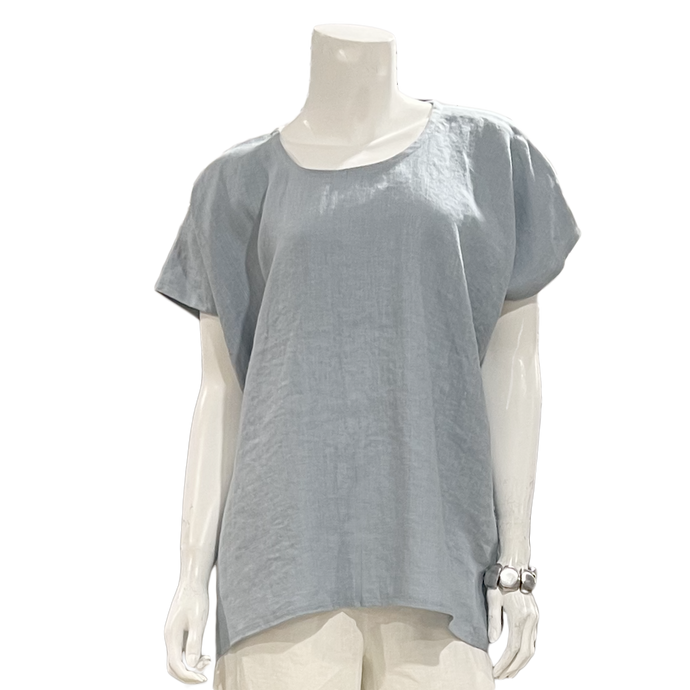 Oversize Ellen Top: Ice Blue