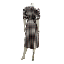 Load image into Gallery viewer, Katie Linen/Cotton Gingham Midi Dress with Pockets