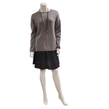 Load image into Gallery viewer, JILLIAN: Cashmere Lounge Sweater in Grey Melange
