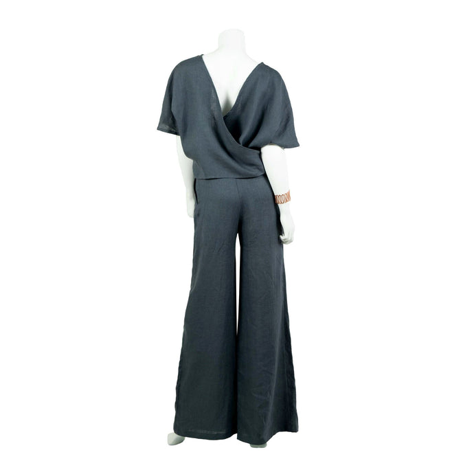 Wide Leg Montreal City Pant in Charcoal