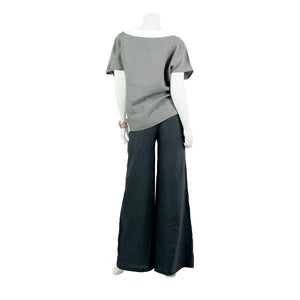 Wide Leg Montreal City Pant in Charcoal