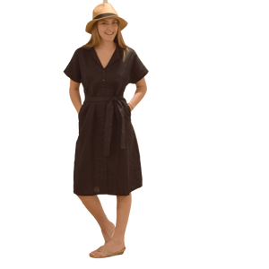 Safari , Black Midi Dress